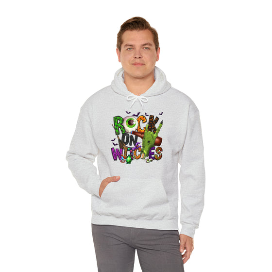 Halloween Sweatshirt | Rock On Witches | Unisex Hooded Hoodie Sweatshirt