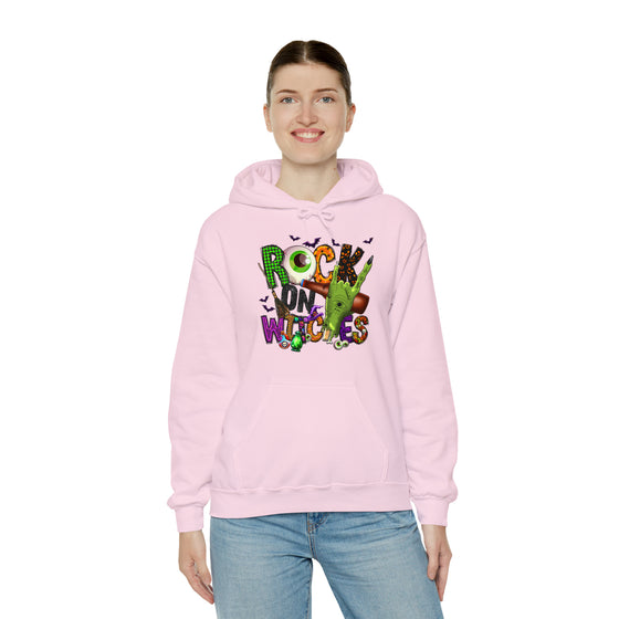 Halloween Sweatshirt | Rock On Witches | Unisex Hooded Hoodie Sweatshirt