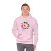 Chill Stitch – Sunflower Rainbow Peace - Unisex Hooded Hoodie Sweatshirt – Embrace Your Vibe