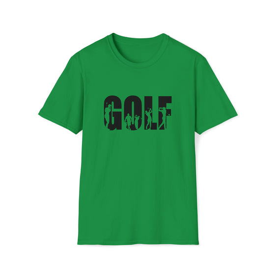 Golf Golfing Sporting Shirt | Athlete Silhouettes | Unisex Soft Style T-Shirt