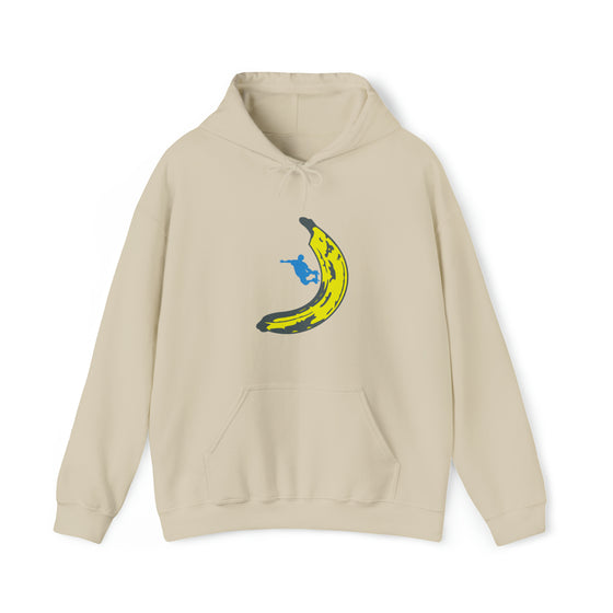 Banana Skateboard Skateboarding | Abstract | Minimalist | Modern | Unisex Hooded Hoodie Sweatshirt | Embrace Your Vibe