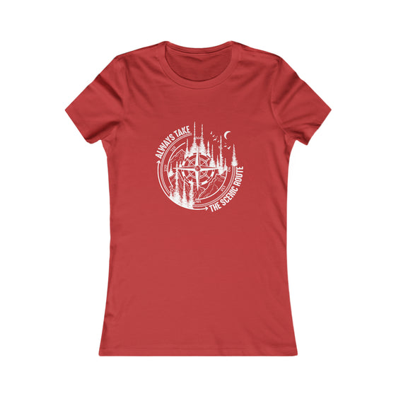 Compass Scenic Route T-shirt | Wilderness Camping Shirt | Women’s Bella Canvas T-shirt  | Soft Style Tee