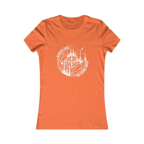 Compass Scenic Route T-shirt | Wilderness Camping Shirt | Women’s Bella Canvas T-shirt  | Soft Style Tee