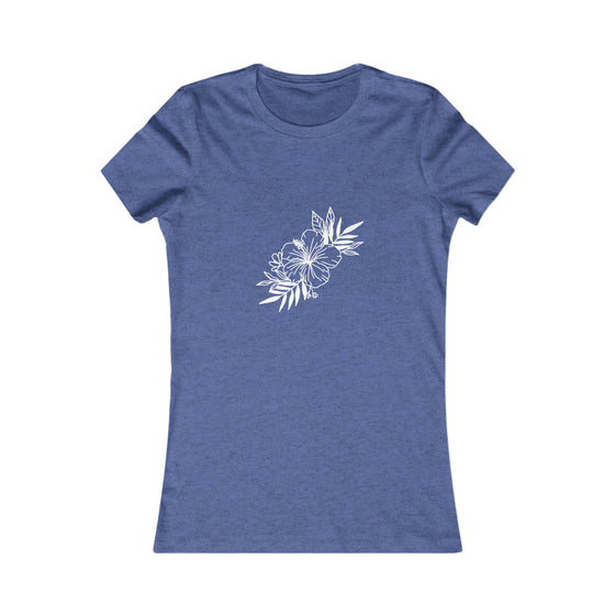 Beach Lake Life Hibiscus Spray | Women’s Bella Canvas  T-shirt | Soft Style Tee T-Shirt | Embrace Your Vibe