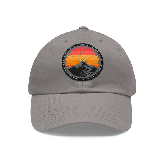 Bike Hat | MTB Mountain Riding Design Circle Leather Patch Baseball Cap