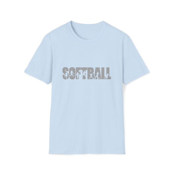 Softball Shirt | Softball Athlete Silhouettes | Unisex Soft Style T-Shirt Tee