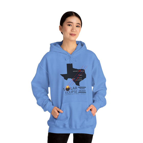 TEXAS Total Solar Eclipses April 8  2024  Total Eclipse | Unisex Hooded Hoodie Sweatshirt | Embrace Your Vibe Astronomy