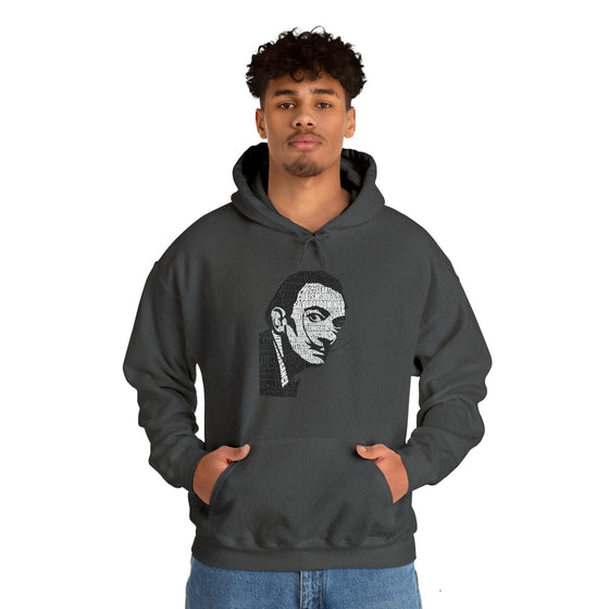 Salvador Dali Artist | Unisex Hooded Hoodie Sweatshirt  | Calligram Word Design