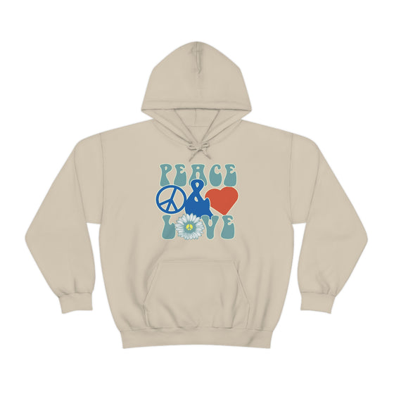 Chill Stitch – Peace & Love - Unisex Hooded Hoodie Sweatshirt – Embrace Your Vibe
