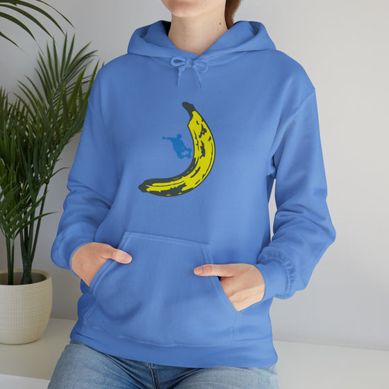 Banana Skateboard Skateboarding | Abstract | Minimalist | Modern | Unisex Hooded Hoodie Sweatshirt | Embrace Your Vibe