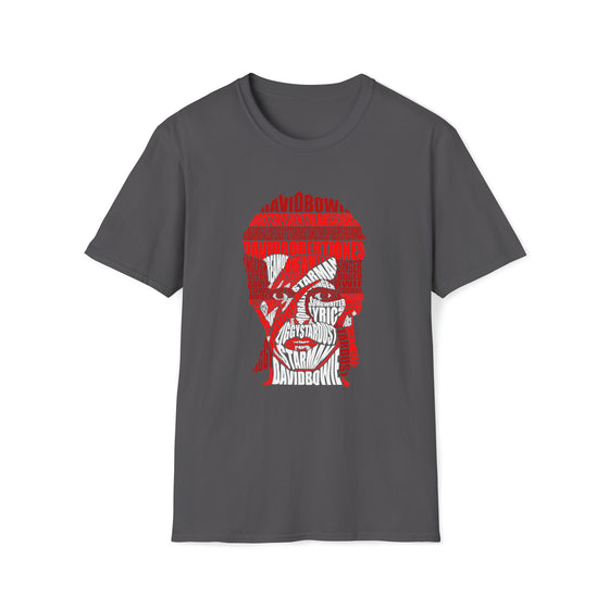 David Bowie | Unisex Soft Style Tee T-Shirt | Embrace Your Vibe | Calligram Word Design
