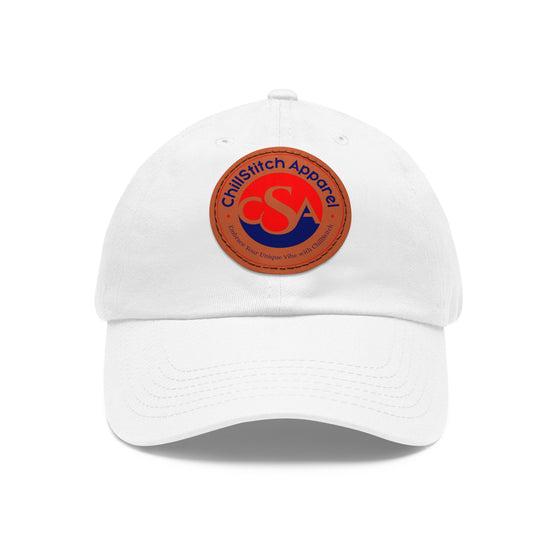 Chill Stitch Apparel Logo Leather Patch Baseball Cap  | Chill Stitch Clothing