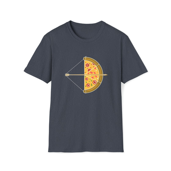 Bow Arrow Pizza | Abstract | Minimalist | Modern | Unisex Soft Style Tee T-Shirt | Embrace Your Vibe