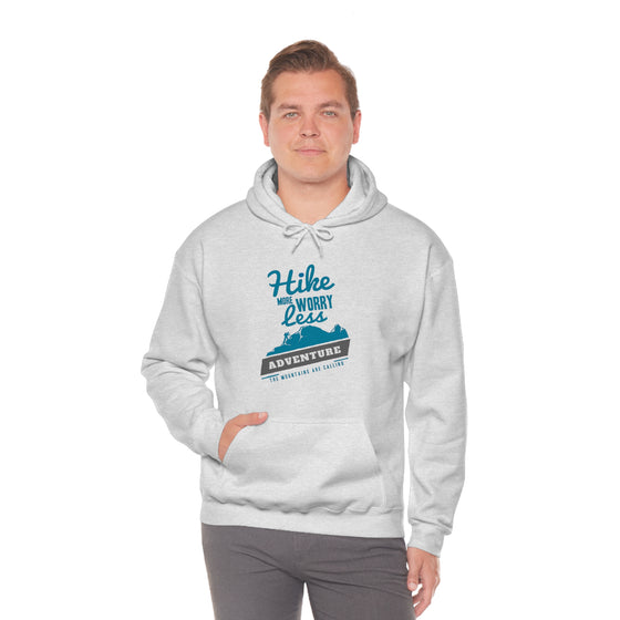 Chill Stitch – Hike More Worry Less - Unisex Hooded Hoodie Sweatshirt – Embrace Your Vibe
