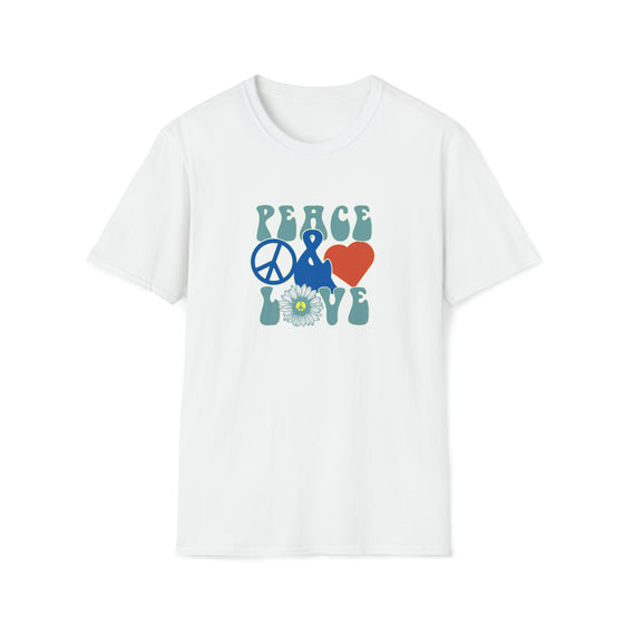 Hippie Shirt | Peace Love Earth Peace Designs | Unisex Soft Style T-Shirt