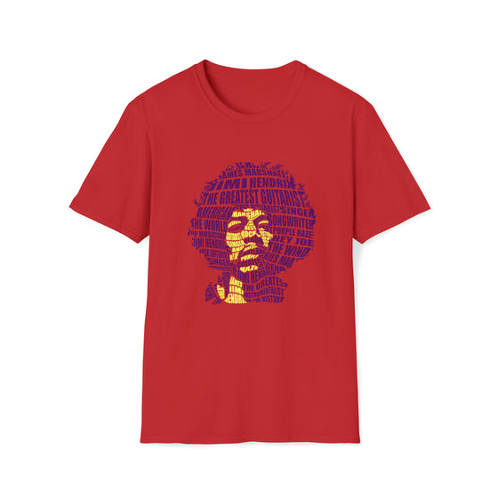 Jimmy Hendrix | Unisex Soft Style Tee T-Shirt | Embrace Your Vibe | Calligram Word Design