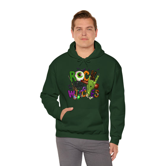 Halloween Sweatshirt | Rock On Witches | Unisex Hooded Hoodie Sweatshirt