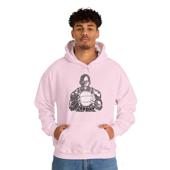 Michael Jordan Basketball | Unisex Hooded Hoodie Sweatshirt  | Calligram Word Design