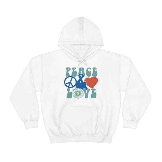 Chill Stitch – Peace & Love - Unisex Hooded Hoodie Sweatshirt – Embrace Your Vibe