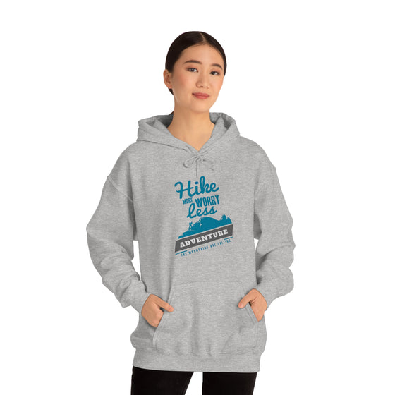Chill Stitch – Hike More Worry Less - Unisex Hooded Hoodie Sweatshirt – Embrace Your Vibe
