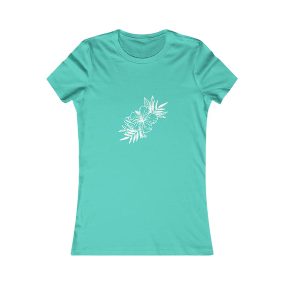 Beach Lake Life Hibiscus Spray | Women’s Bella Canvas  T-shirt | Soft Style Tee T-Shirt | Embrace Your Vibe