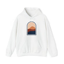  Abstract Shapes Sunrise Sunset Window Landscape  V14 | Abstract | Minimalist | Modern  Unisex Hooded Hoodie Sweatshirt