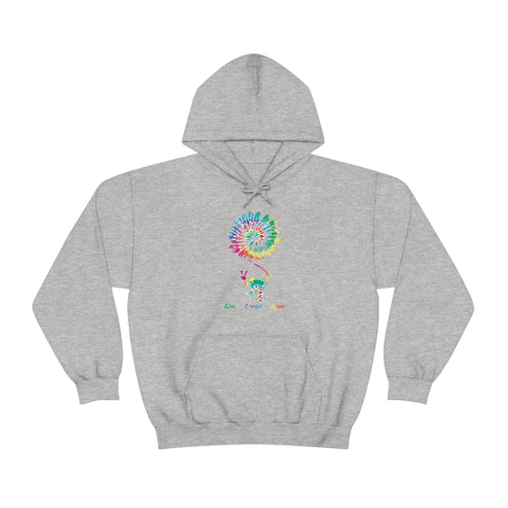 Chill Stitch – Peace Live Frog Tie-Dye - Unisex Hooded Hoodie Sweatshirt – Embrace Your Vibe