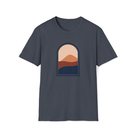 Abstract Shirt | Window Sunrise Sunset Abstract Shapes V14 | Unisex Soft Style Tee T-Shirt