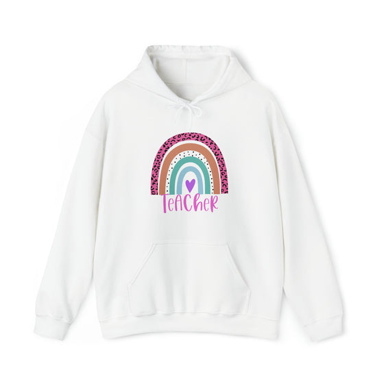 Teacher Sweatshirt | Teach Life Rainbow | Unisex Hooded Hoodie Sweatshirt