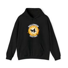  Halloween Sweatshirt |Greetings Witch Broomstick | Unisex Hooded Hoodie Sweatshirt