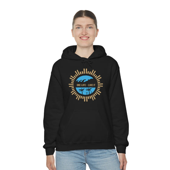 Chill Stitch – One Life Live It Spoke - Unisex Hooded Hoodie Sweatshirt – Embrace Your Vibe