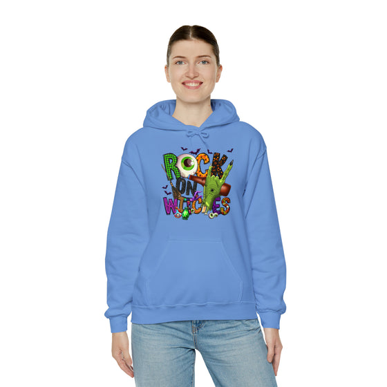 Halloween Sweatshirt | Rock On Witches | Unisex Hooded Hoodie Sweatshirt