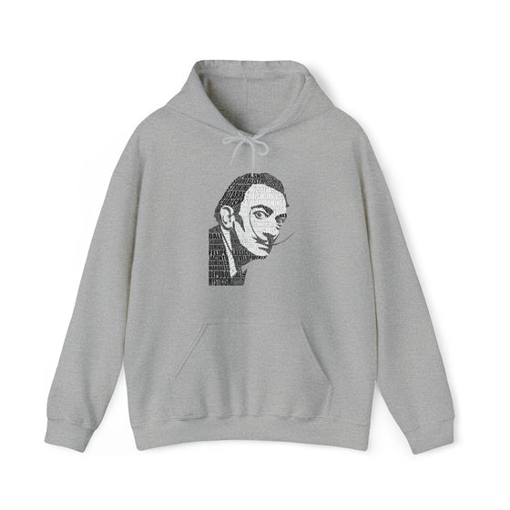 Salvador Dali Artist | Unisex Hooded Hoodie Sweatshirt  | Calligram Word Design