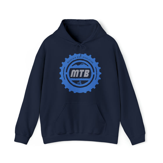 Bike Sweatshirt | MTB Mountain Biking Revolution Bike Sprocket | Unisex Hooded Hoodie Sweatshirt