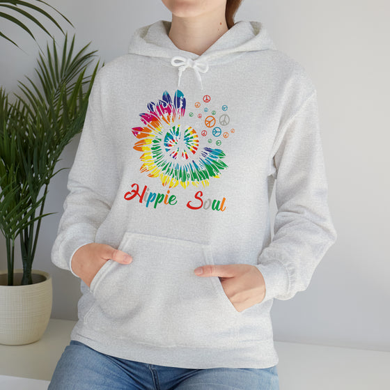 Hippie Sweatshirt | Soul Rainbow Color Wheel Splash | Unisex Hooded Hoodie Sweatshirt