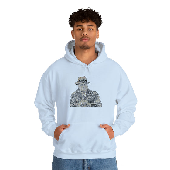 Al Capone | Unisex Hooded Hoodie Sweatshirt | Embrace Your Vibe | Calligram Word Design