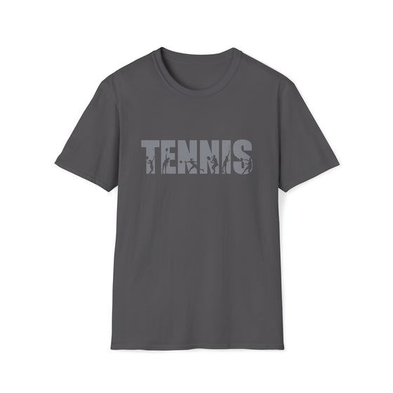 Tennis Shirt | Sporting Athlete Silhouettes | Unisex Soft Style T-Shirt