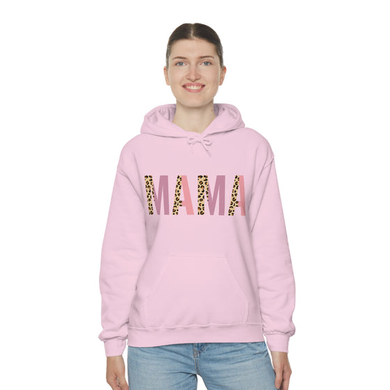 Chill Stitch – Mama Leopard - Unisex Hooded Hoodie Sweatshirt – Embrace Your Vibe