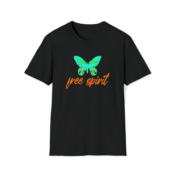 Free Spirited Butterfly Shirt |  Hippie Earth Peace Design | Unisex Soft Style T-Shirt