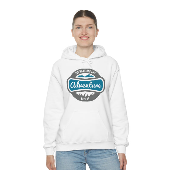 Chill Stitch – One Life Adventure Live It - Unisex Hooded Hoodie Sweatshirt – Embrace Your Vibe