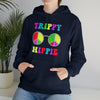 Hippie Sweatshirt | Trippy Hippie Sunglasses | Unisex Hooded Hoodie Sweatshirt