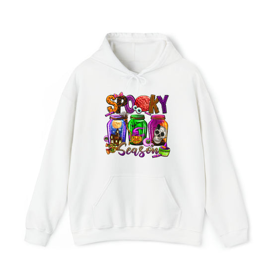 Halloween Sweatshirt | Spooky Season Specimen Jars | Unisex Hooded Hoodie Sweatshirt