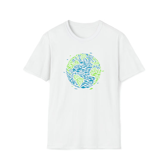 Abstract Shirt | UFO Invasion Earth Life | Abstract Unisex Soft Style Tee T-Shirt