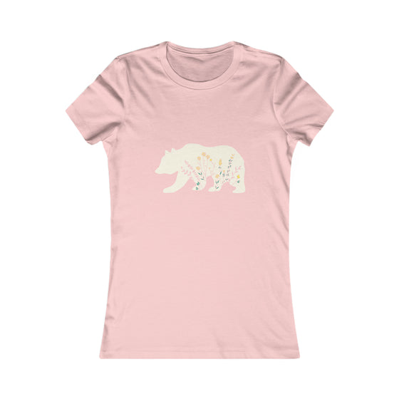 Bear Wildflowers Wilderness Camping Nature | Women’s Bella Canvas | Mama Bear | Soft Style Tee T-Shirt | Embrace Your Vibe