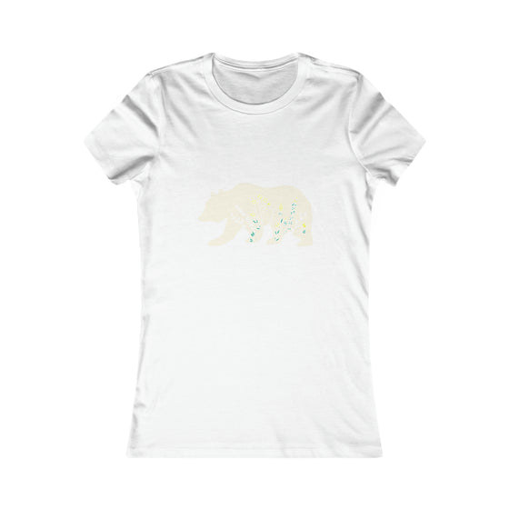 Bear Wildflowers Wilderness Camping Nature | Women’s Bella Canvas | Mama Bear | Soft Style Tee T-Shirt | Embrace Your Vibe