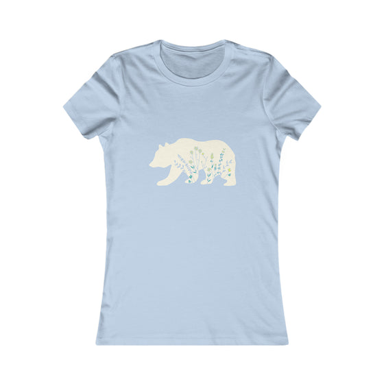 Bear Wildflowers Wilderness Camping Nature | Women’s Bella Canvas | Mama Bear | Soft Style Tee T-Shirt | Embrace Your Vibe