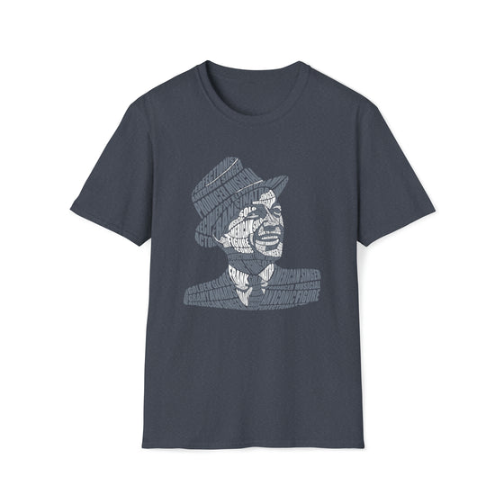 Frank Sinatra | Unisex Soft Style Tee T-Shirt | Embrace Your Vibe | Calligram Word Design