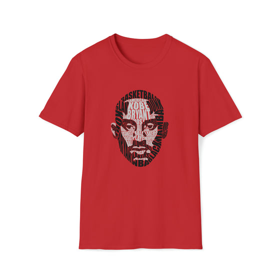 Kobe Bryan Basketball | Unisex Soft Style Tee T-Shirt | Embrace Your Vibe | Calligram Word Design
