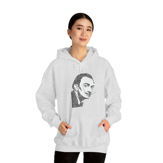 Salvador Dali Artist | Unisex Hooded Hoodie Sweatshirt  | Calligram Word Design