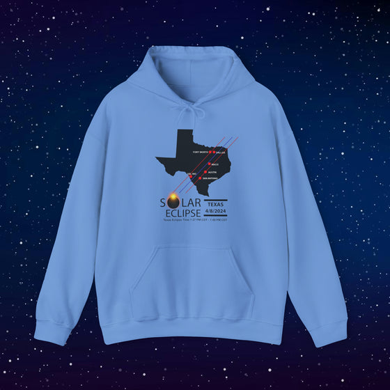 TEXAS Total Solar Eclipses April 8  2024  Total Eclipse | Unisex Hooded Hoodie Sweatshirt | Embrace Your Vibe Astronomy